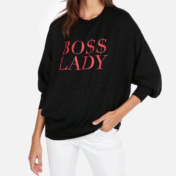 Express Tops - Express | One Eleven Boss Lady Oversized Sweatshirt